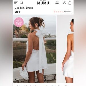 Show Me Your MuMu White Backless Halter Sundress